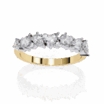 0.75 Carat Pear and Round Cut Royale Diamond Band - Image 9