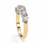 0.75 Carat Pear and Round Cut Royale Diamond Band - Image 10