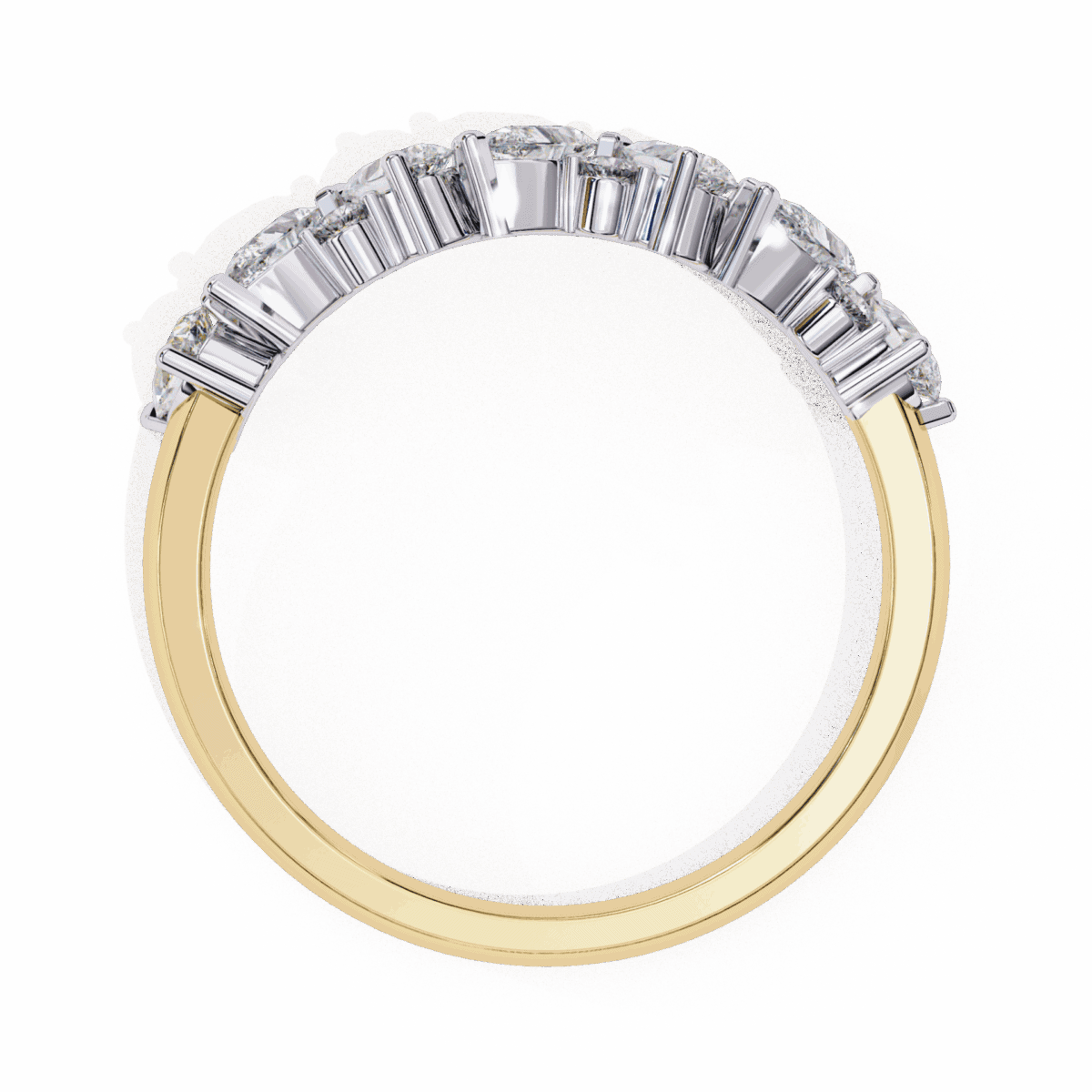 0.75 Carat Pear and Round Cut Royale Diamond Band  Image 12