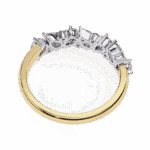 0.75 Carat Pear and Round Cut Royale Diamond Band - Image 13
