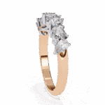 0.75 Carat Pear and Round Cut Royale Diamond Band - Image 17