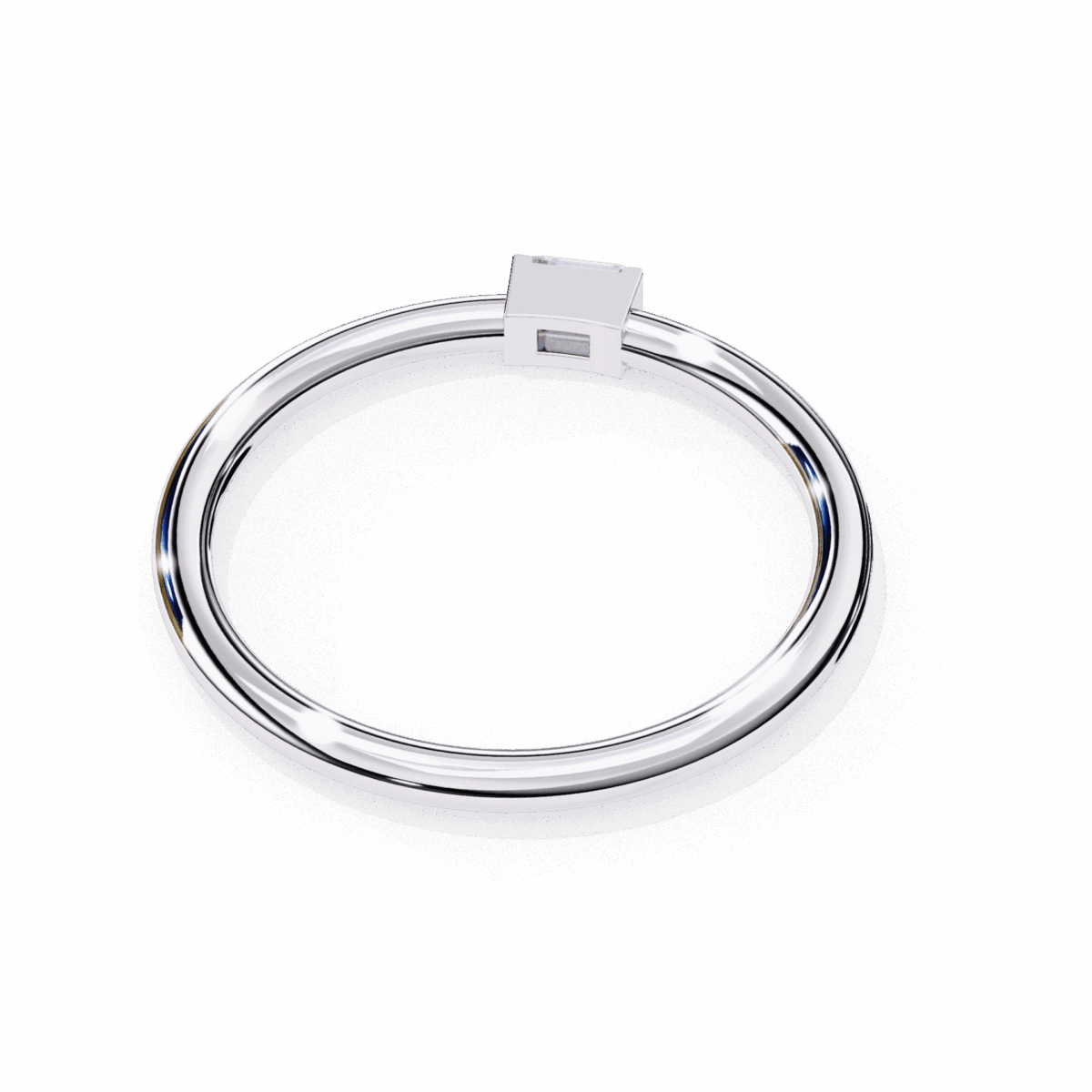 0.15 Carat Baguette Cut Classic Diamond Wedding Band  Image 4