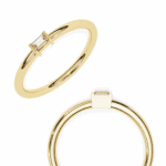 0.15 Carat Baguette Cut Classic Diamond Wedding Band - Image 7