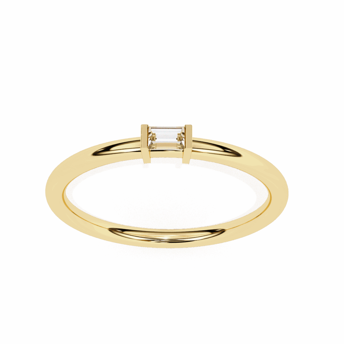 0.15 Carat Baguette Cut Classic Diamond Wedding Band  Image 11