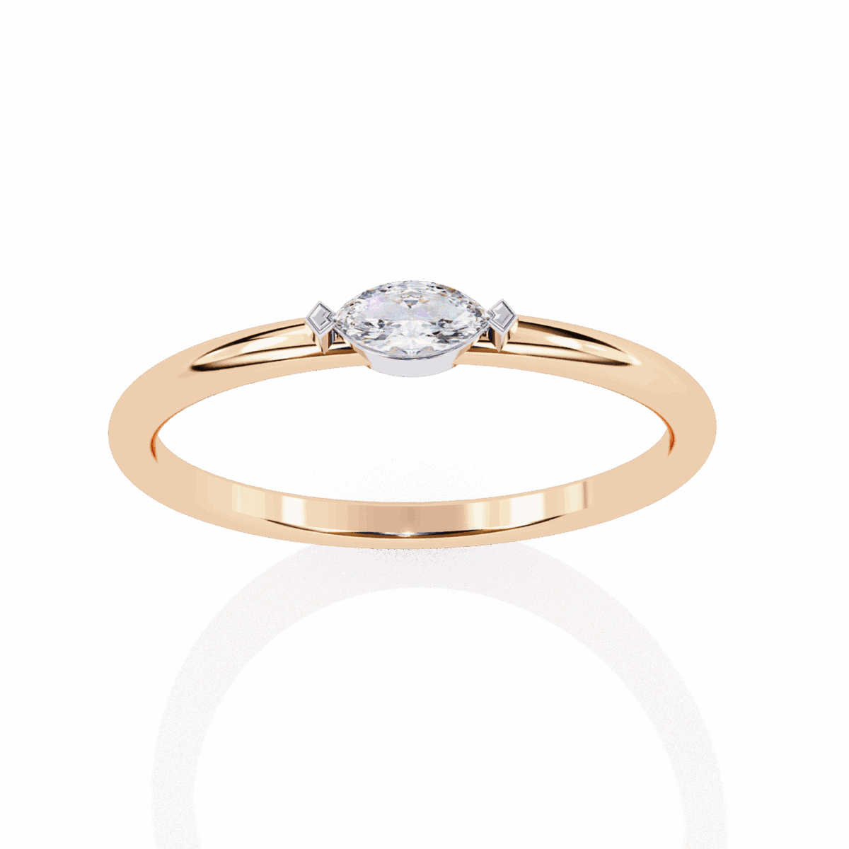 0.1 Carat Marquise Cut Classic Diamond Wedding Ring  Image 15