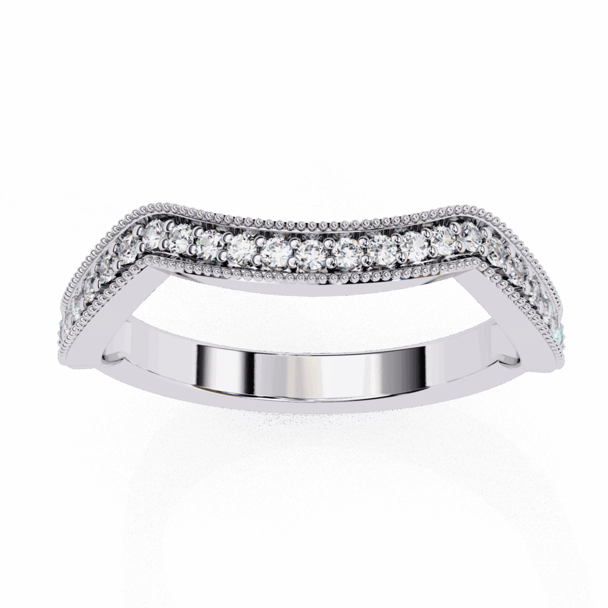 0.15 Carat Round Cut Stackable Diamond Band  Image 2