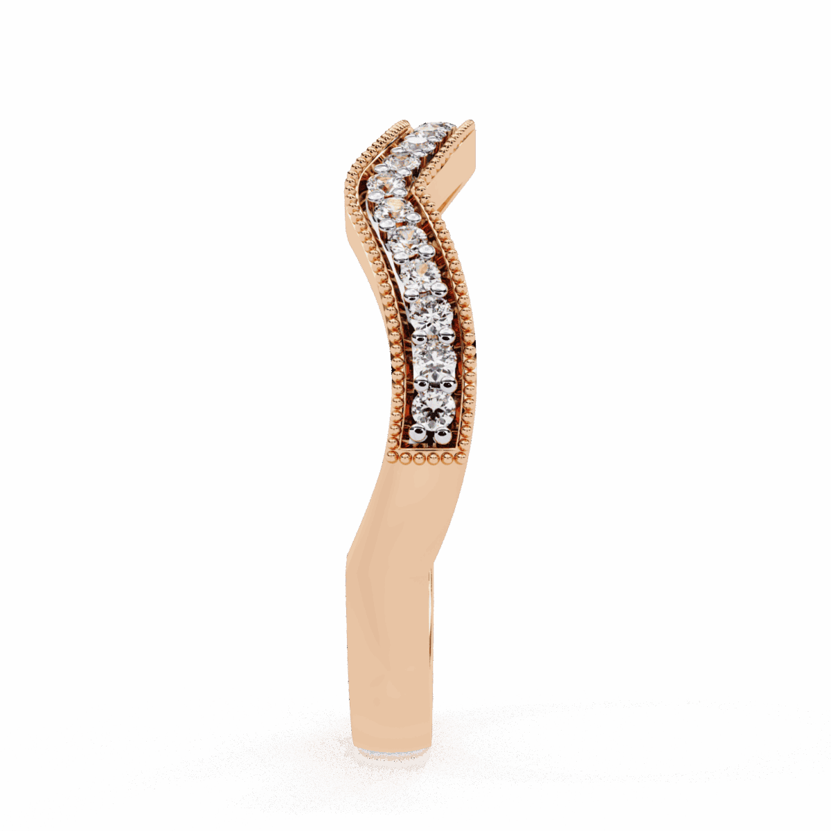 0.15 Carat Round Cut Stackable Diamond Band  Image 12