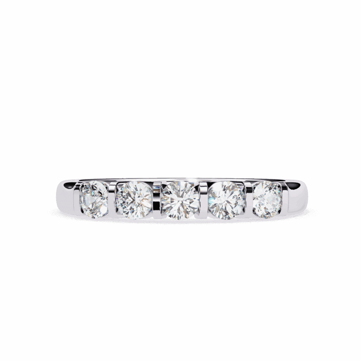 LR14048P11 0.5 Carat Round Cut Eternity Engagement Ring Image 1