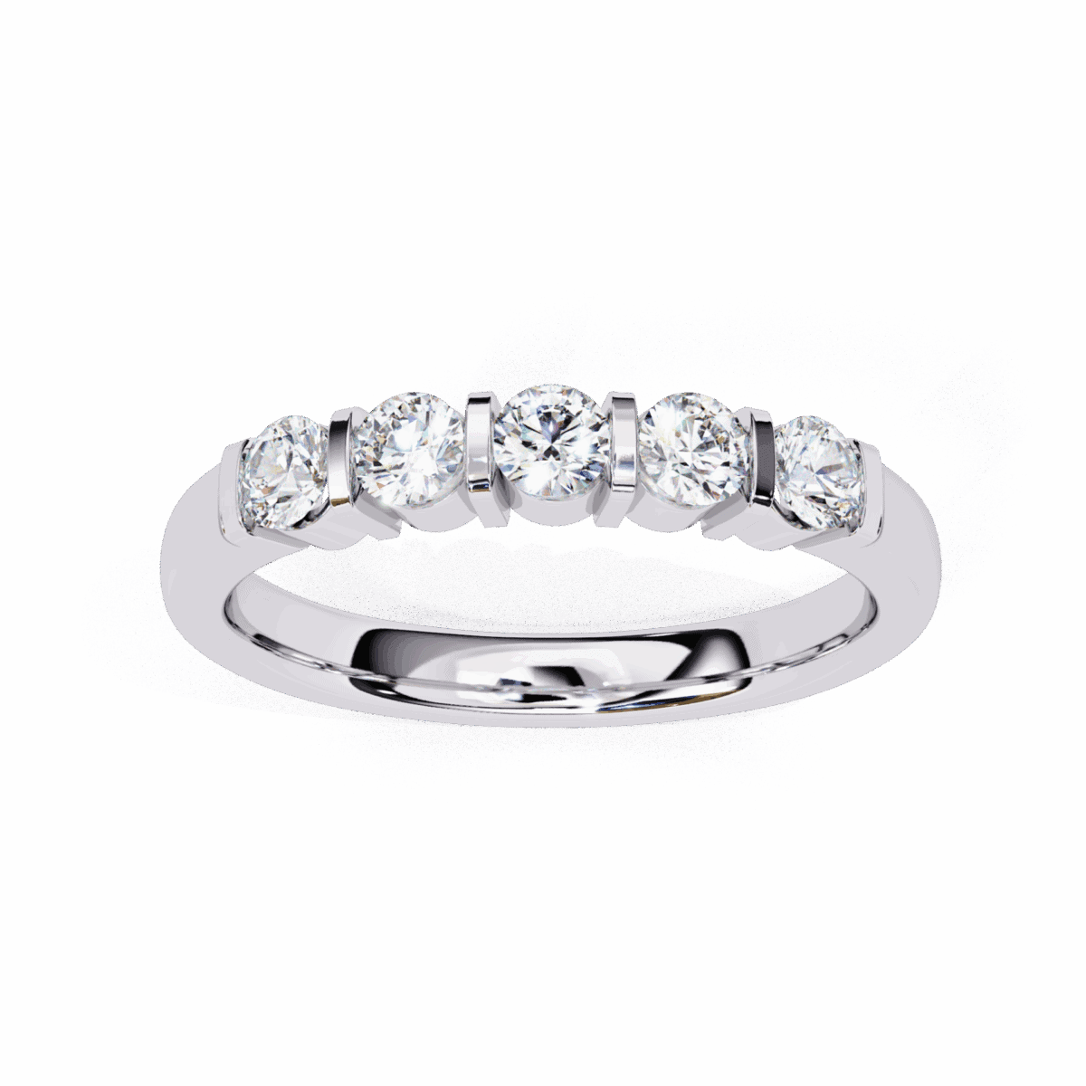 0.5 Carat Round Cut Eternity Engagement Ring  Image 2