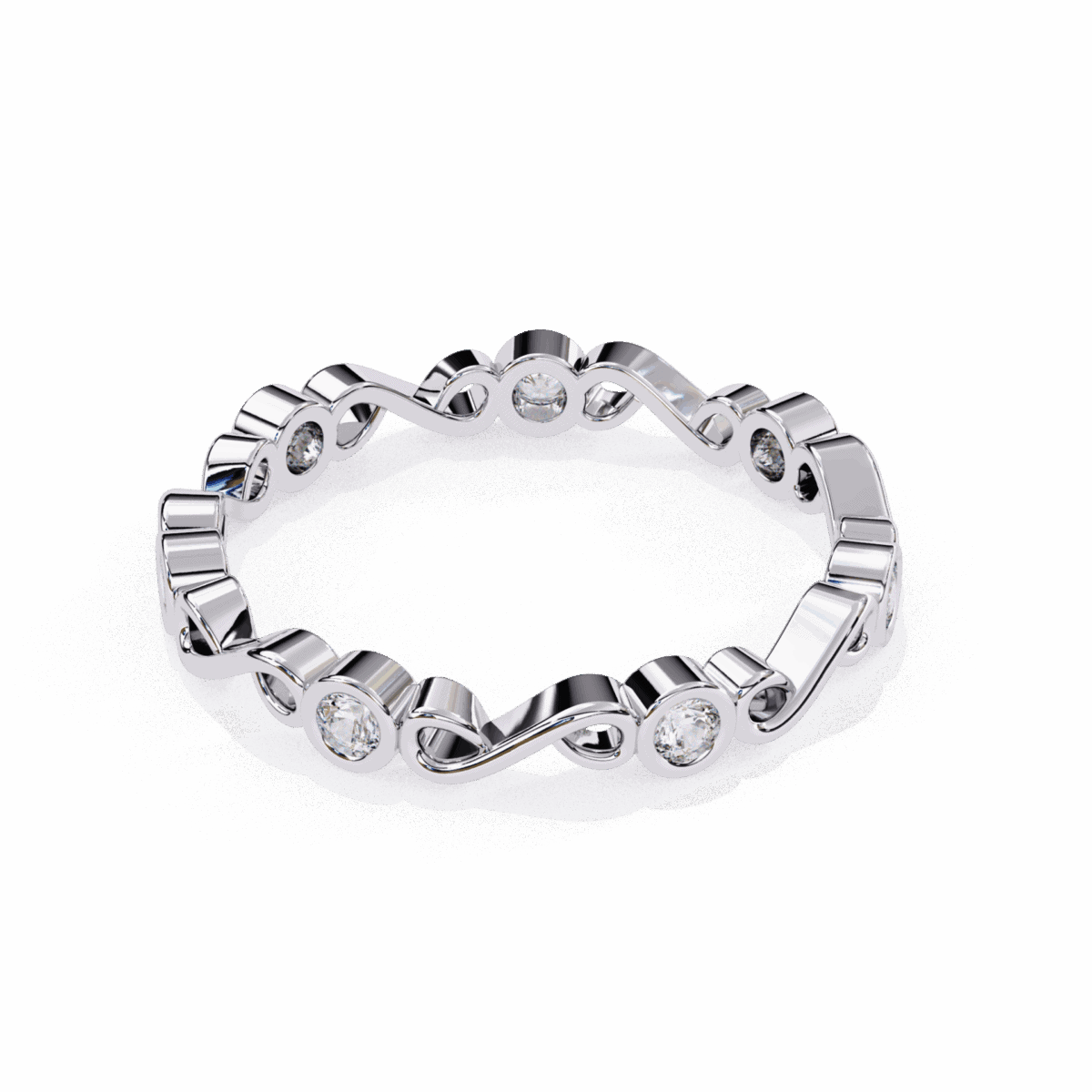 0.25 Carat Round Cut Minimal Diamond Band for Her  Image 1