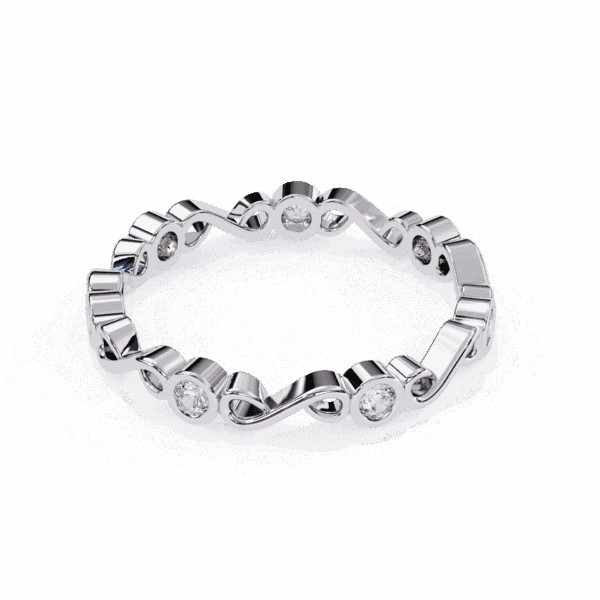 0.25 Carat Round Cut Minimal Diamond Band for Her