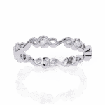 0.25 Carat Round Cut Minimal Diamond Band for Her - Image 3