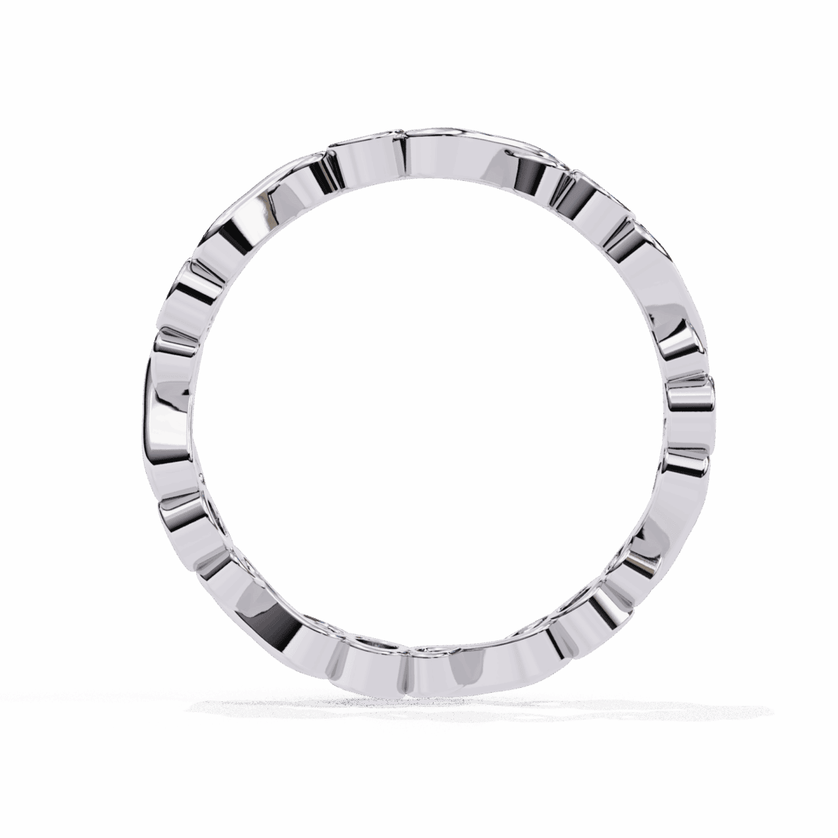 0.25 Carat Round Cut Minimal Diamond Band for Her  Image 5