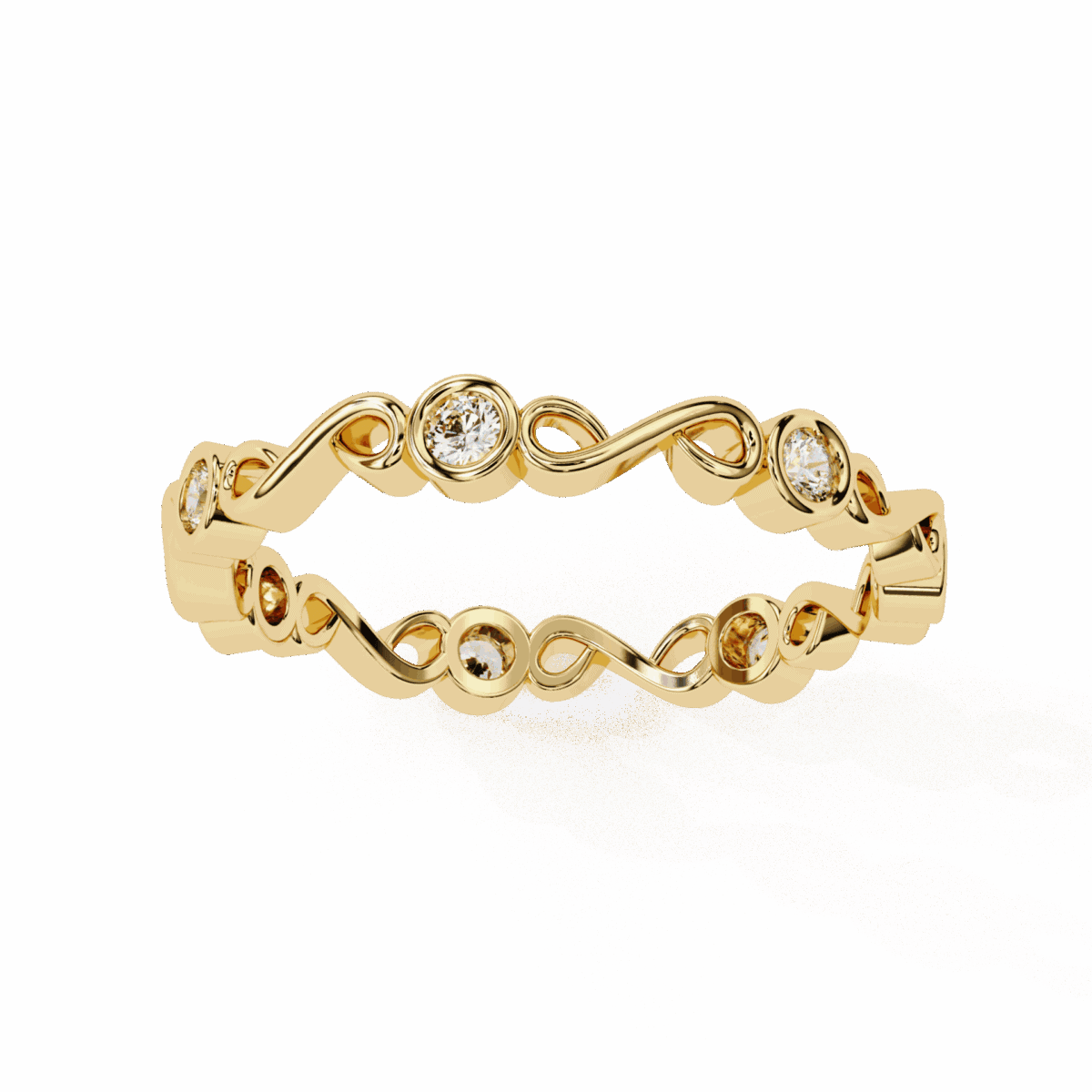 0.25 Carat Round Cut Minimal Diamond Band for Her  Image 6