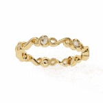 0.25 Carat Round Cut Minimal Diamond Band for Her - Image 6