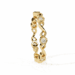 0.25 Carat Round Cut Minimal Diamond Band for Her - Image 8