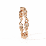 0.25 Carat Round Cut Minimal Diamond Band for Her - Image 13