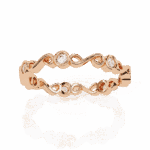 0.25 Carat Round Cut Minimal Diamond Band for Her - Image 15