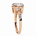 5.5 Carat Cushion Cut Solitaire in Pave Setting - Image 11