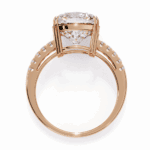 5.5 Carat Cushion Cut Solitaire in Pave Setting - Image 12