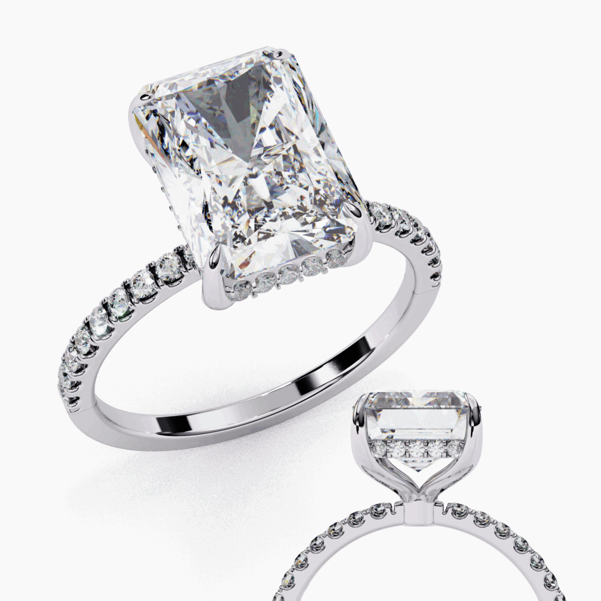 2.75 Carat Radiant Cut Forevermore Solitaire Ring  Image 2