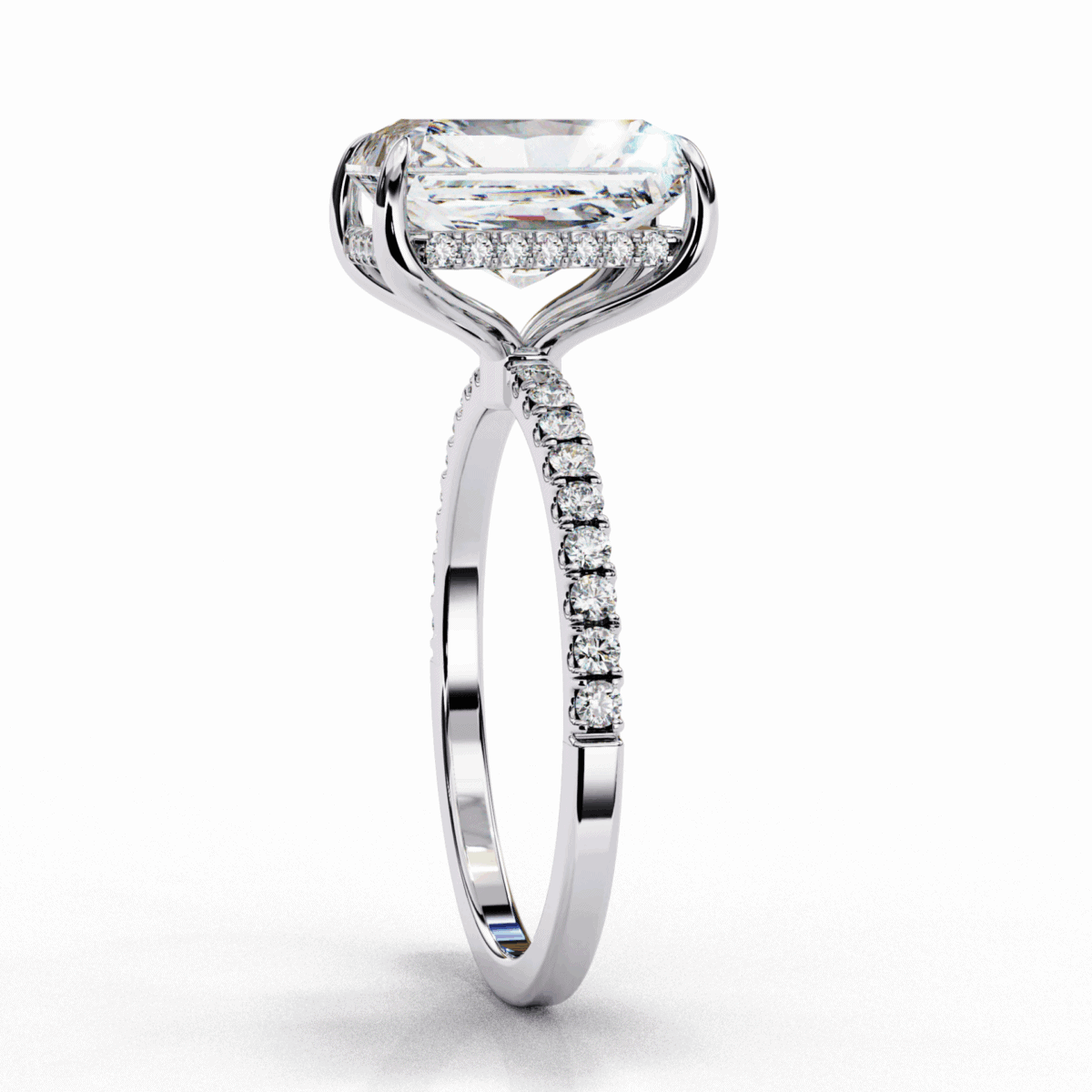 2.75 Carat Radiant Cut Forevermore Solitaire Ring  Image 4