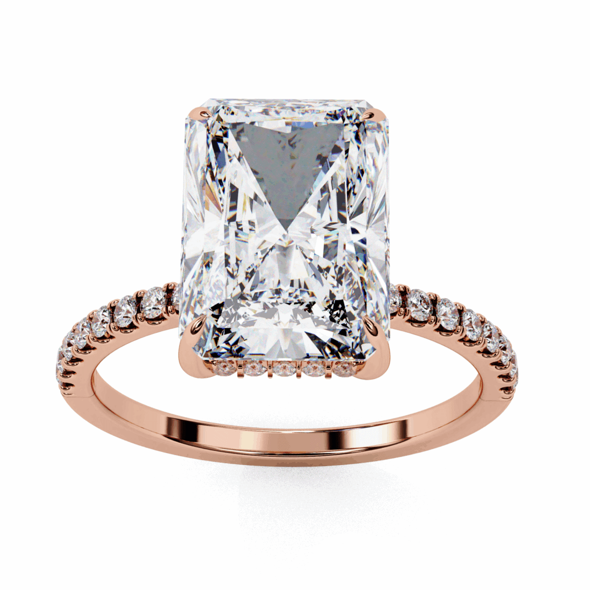 2.75 Carat Radiant Cut Forevermore Solitaire Ring  Image 11