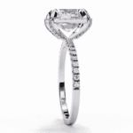 0.35 Carat Radiant and Round Cut Forever Solitaire Wedding Ring - Image 3