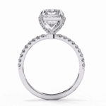 0.35 Carat Radiant and Round Cut Forever Solitaire Wedding Ring - Image 4