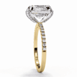 0.35 Carat Radiant and Round Cut Forever Solitaire Wedding Ring - Image 8