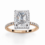 0.35 Carat Radiant and Round Cut Forever Solitaire Wedding Ring - Image 10