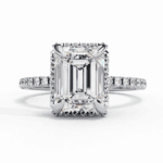 2.75 Carat Emerald Cut Forever Solitaire Wedding Ring