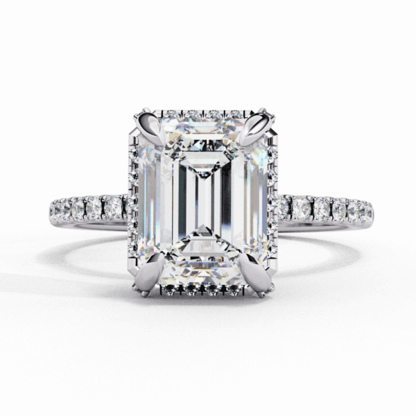 2.75 Carat Emerald Cut Forever Solitaire Wedding Ring