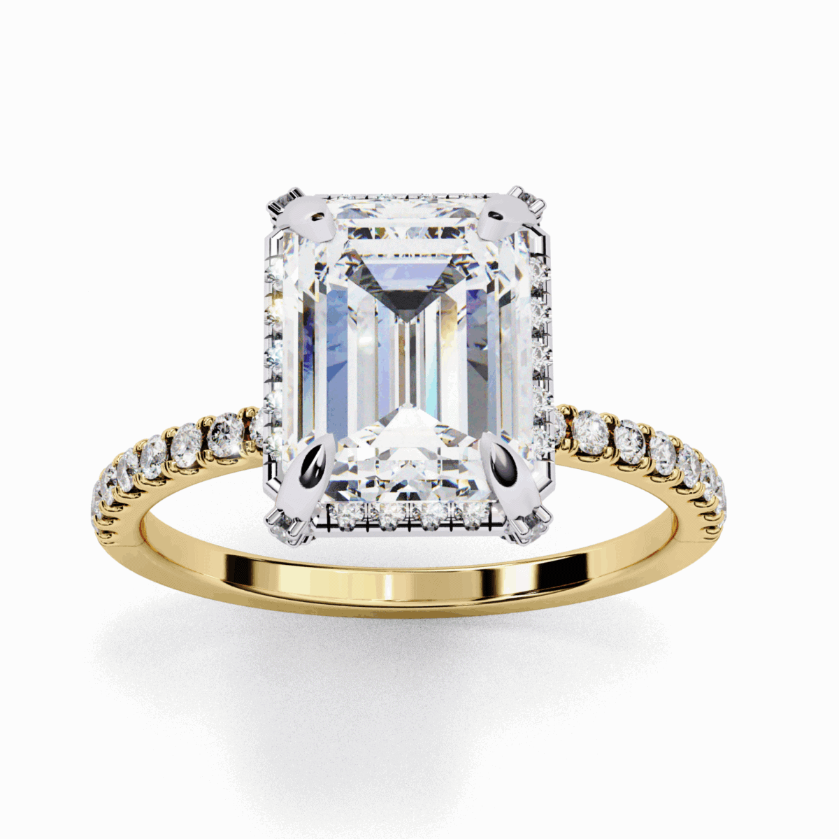 2.75 Carat Emerald Cut Forever Solitaire Wedding Ring  Image 7