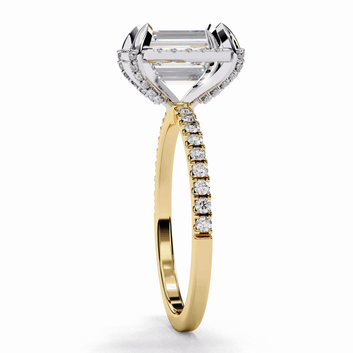 2.75 Carat Emerald Cut Forever Solitaire Wedding Ring  Image 8