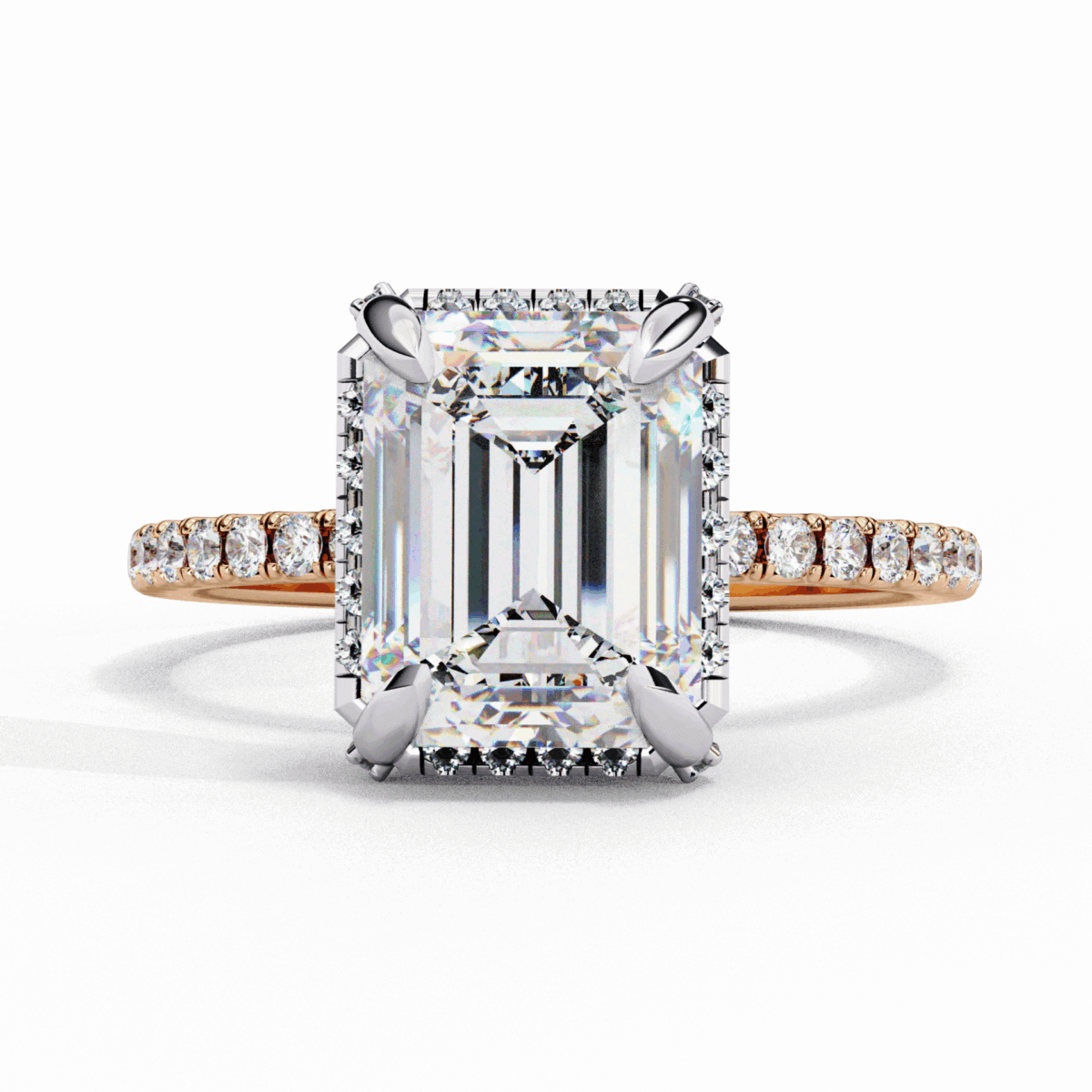 2.75 Carat Emerald Cut Forever Solitaire Wedding Ring  Image 10