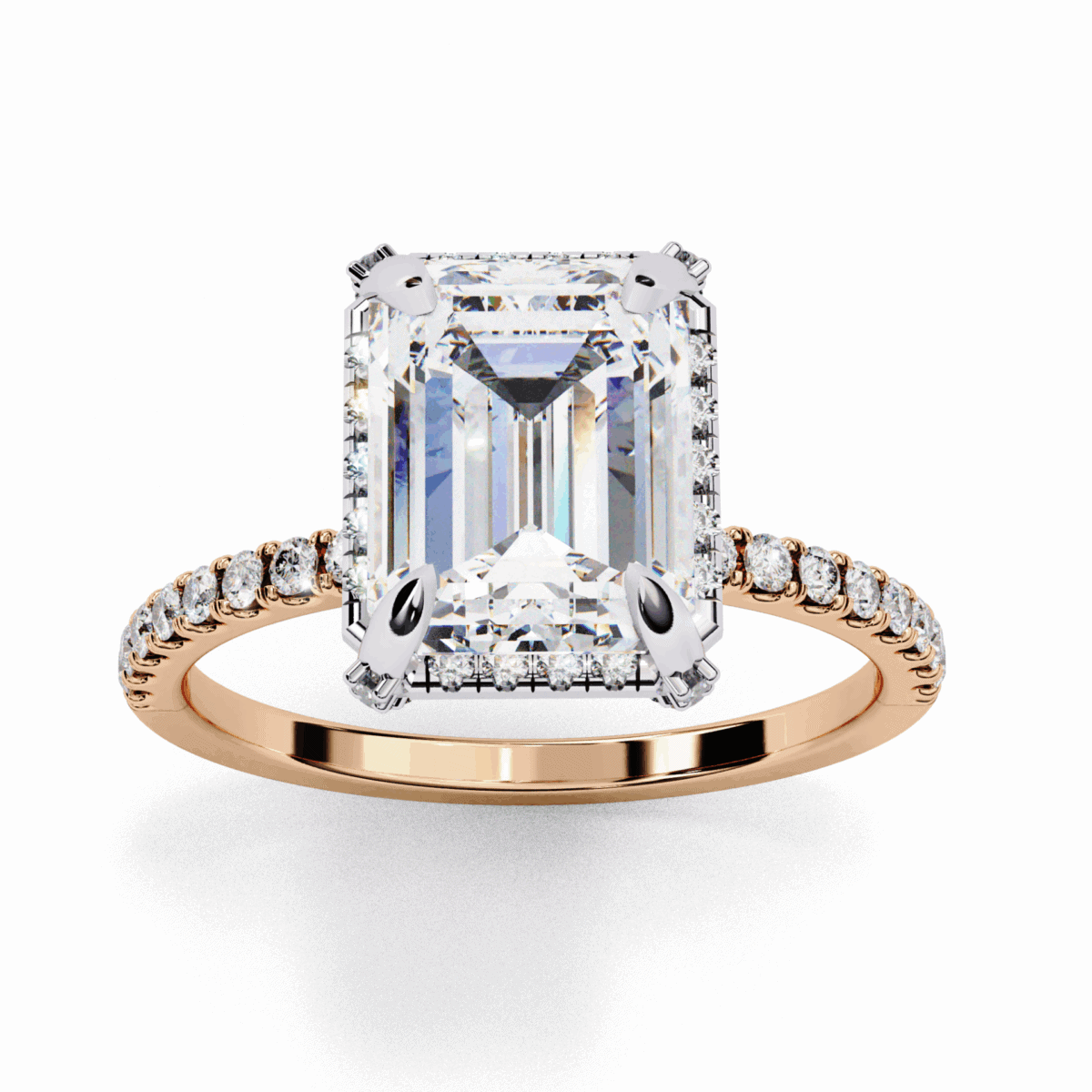 2.75 Carat Emerald Cut Forever Solitaire Wedding Ring  Image 11