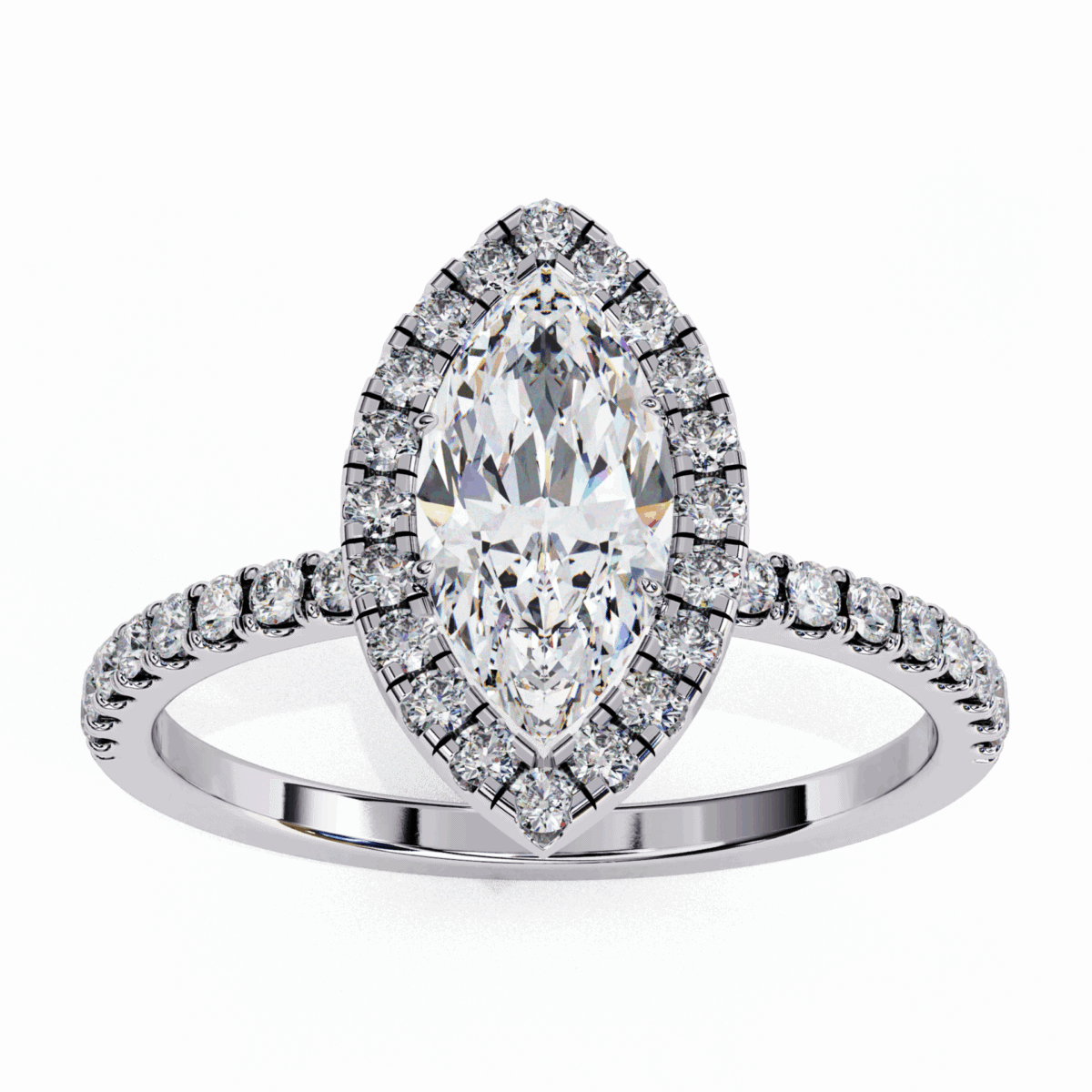 1.25 Carat Marquise Cut Forever Solitaire Engagement Ring  Image 2