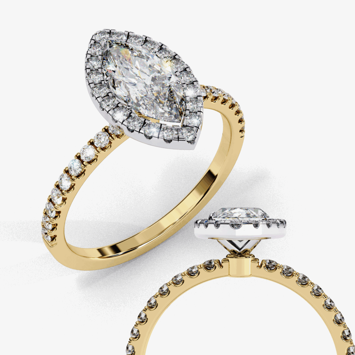 1.25 Carat Marquise Cut Forever Solitaire Engagement Ring  Image 5