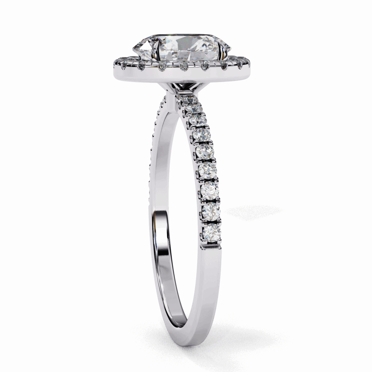 1.5 Carat Oval Cut Forever Solitaire Engagement Ring  Image 2