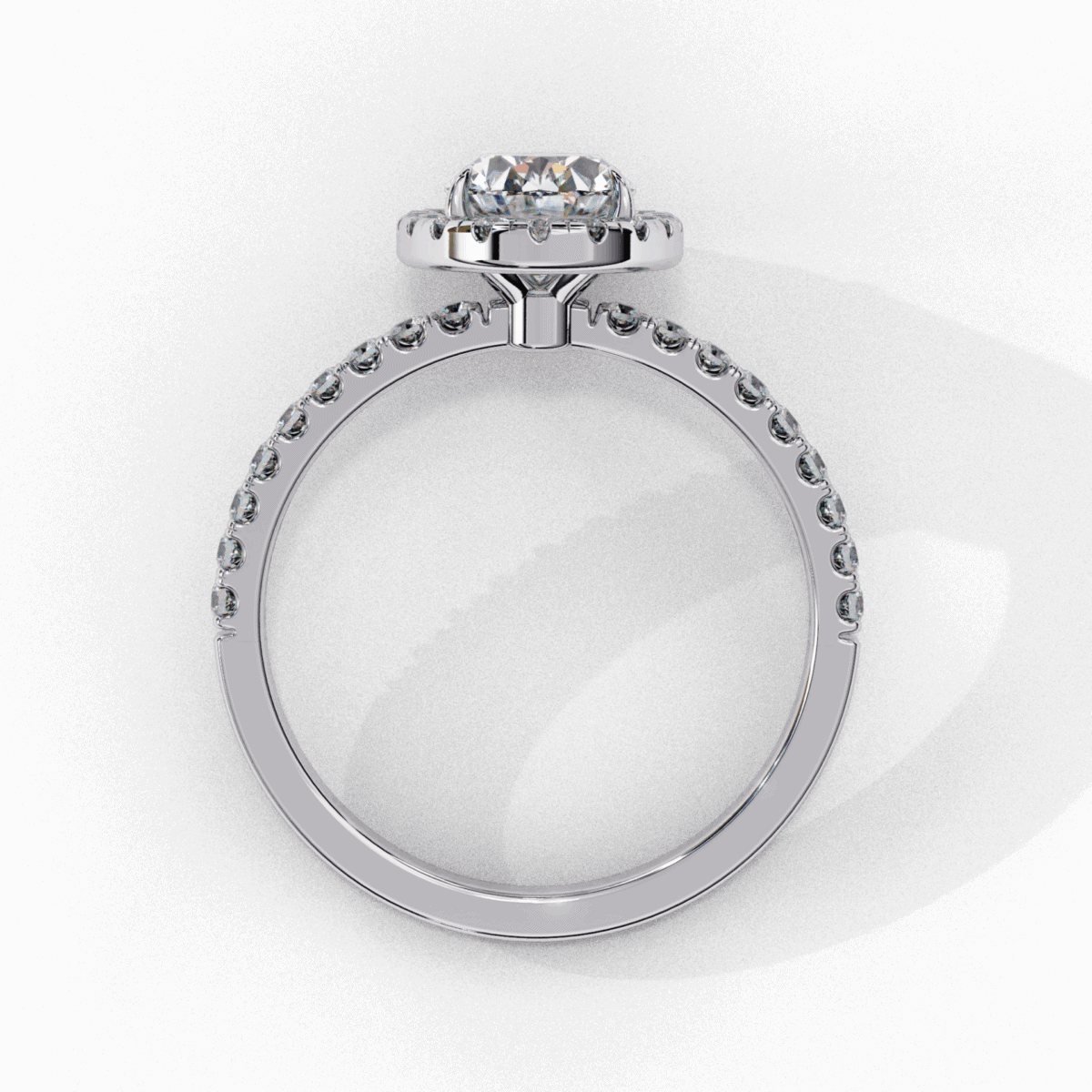 1.5 Carat Oval Cut Forever Solitaire Engagement Ring  Image 3