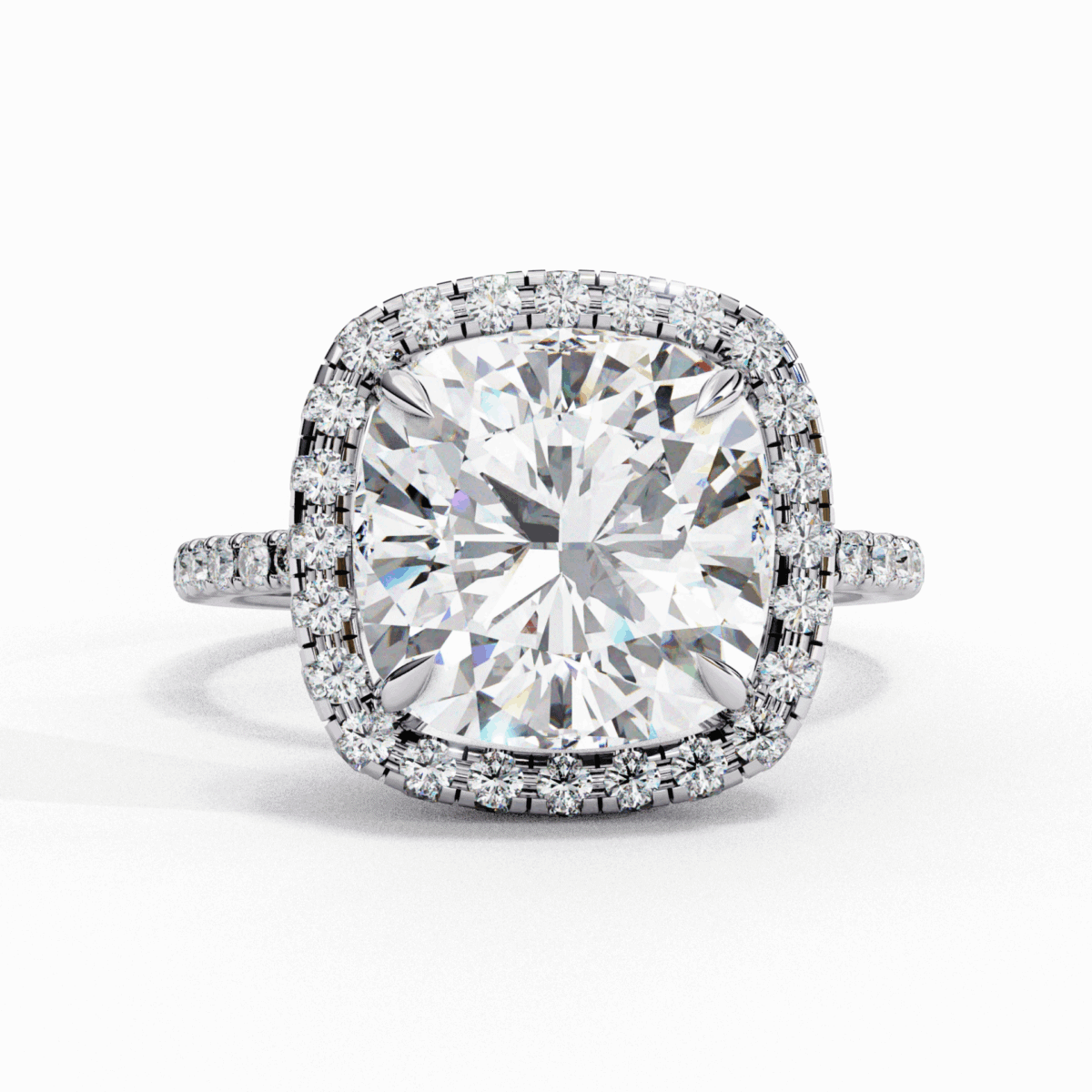 3 Carat Cushion Cut Signature Solitaire Ring  Image 1