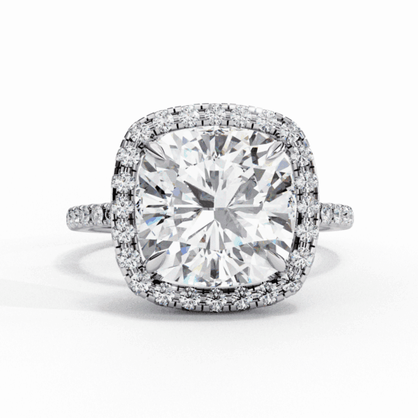 3 Carat Cushion Cut Signature Solitaire Ring