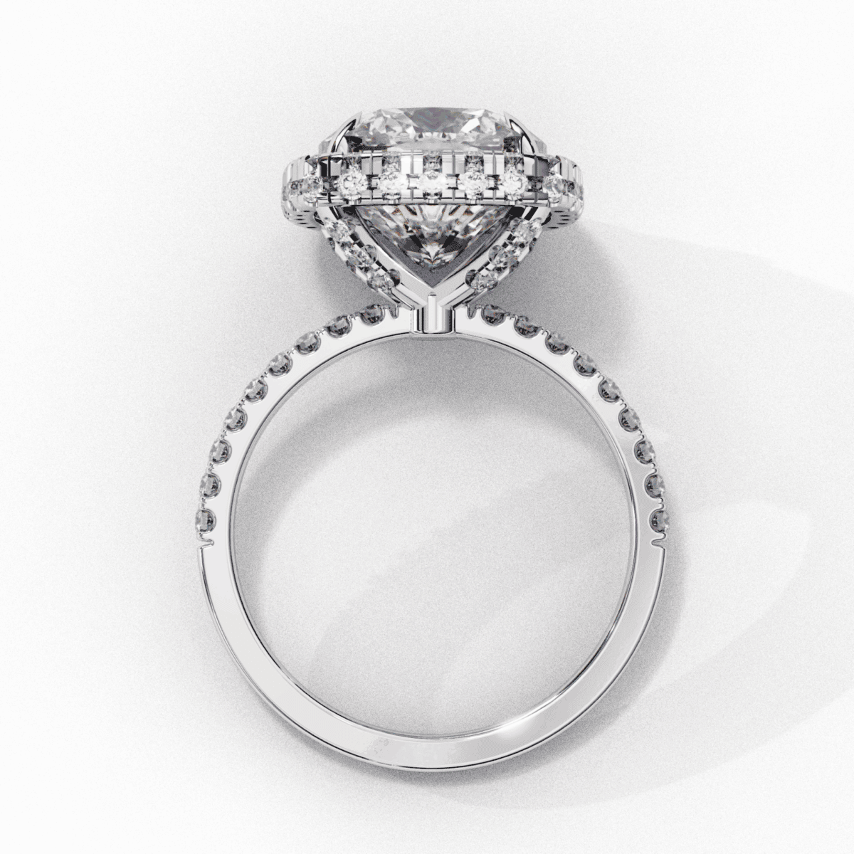 3 Carat Cushion Cut Signature Solitaire Ring  Image 4