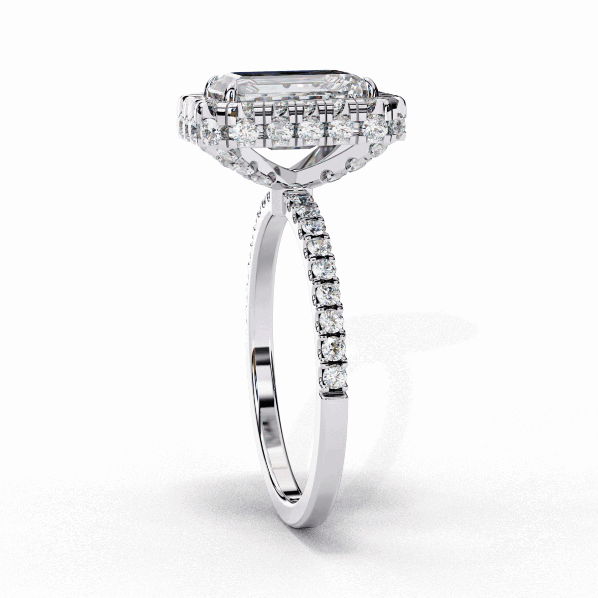 3 Carat Radiant Cut Signature Solitaire Ring  Image 2