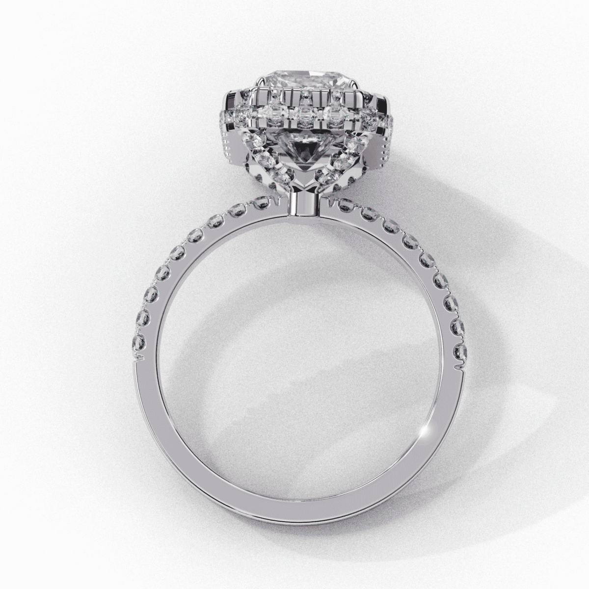 3 Carat Radiant Cut Signature Solitaire Ring  Image 4
