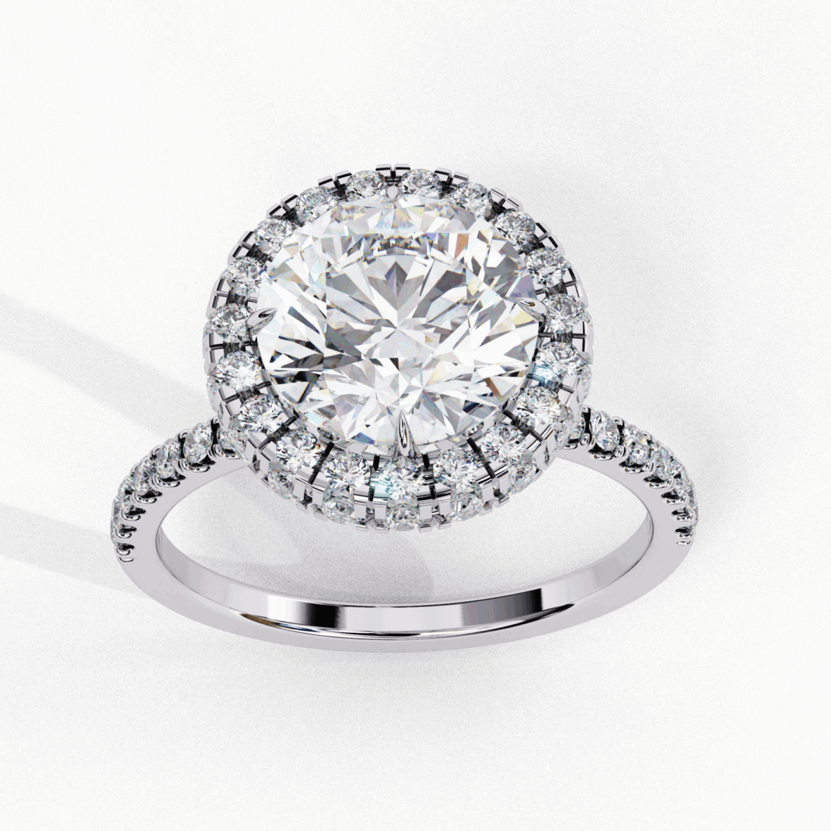 3 Carat Round Cut Signature Solitaire Ring  Image 3