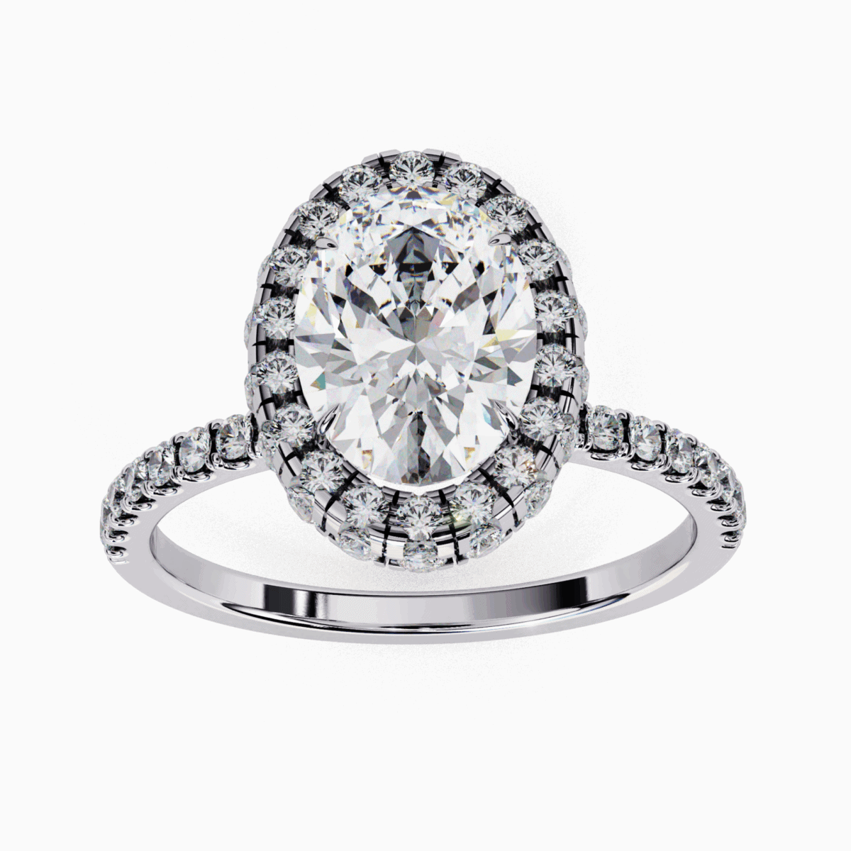 2 Carat Oval Cut Signature Solitaire Ring  Image 3