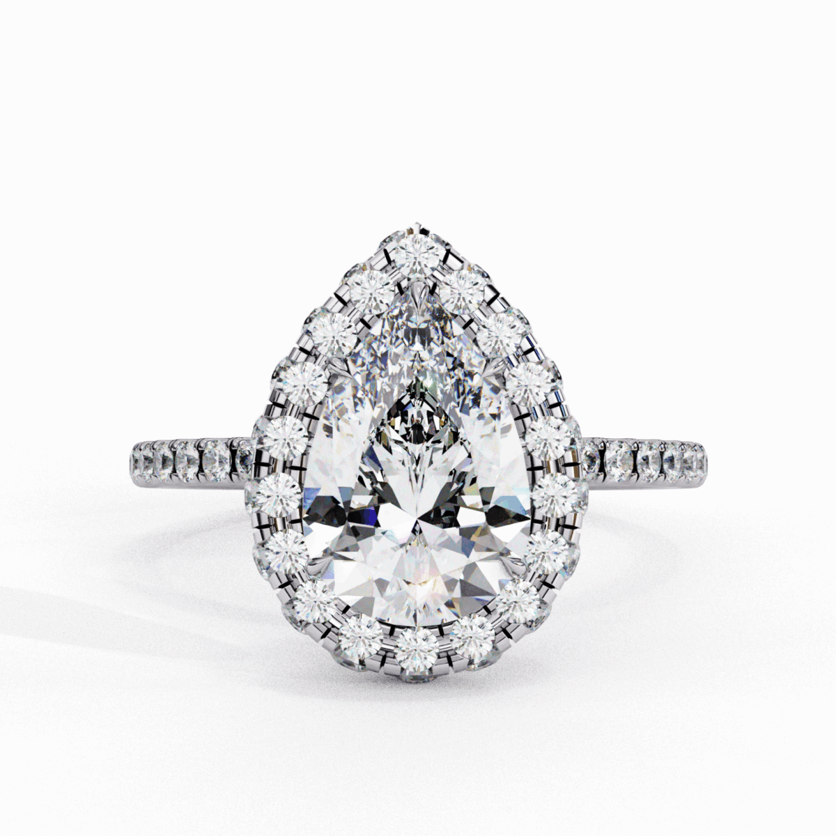 2 Carat Pear Cut Signature Solitaire Ring  Image 1