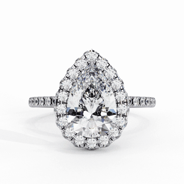 2 Carat Pear Cut Signature Solitaire Ring